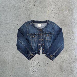 dark wash denim jacket // plus size